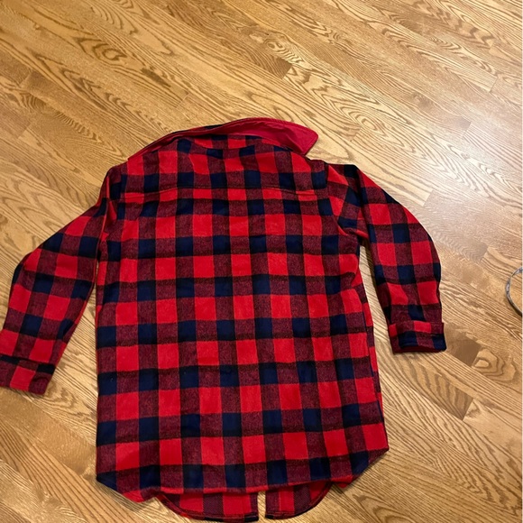 Ces’t Moi Soft Red and Blue Plaid Shacket - Picture 6 of 8